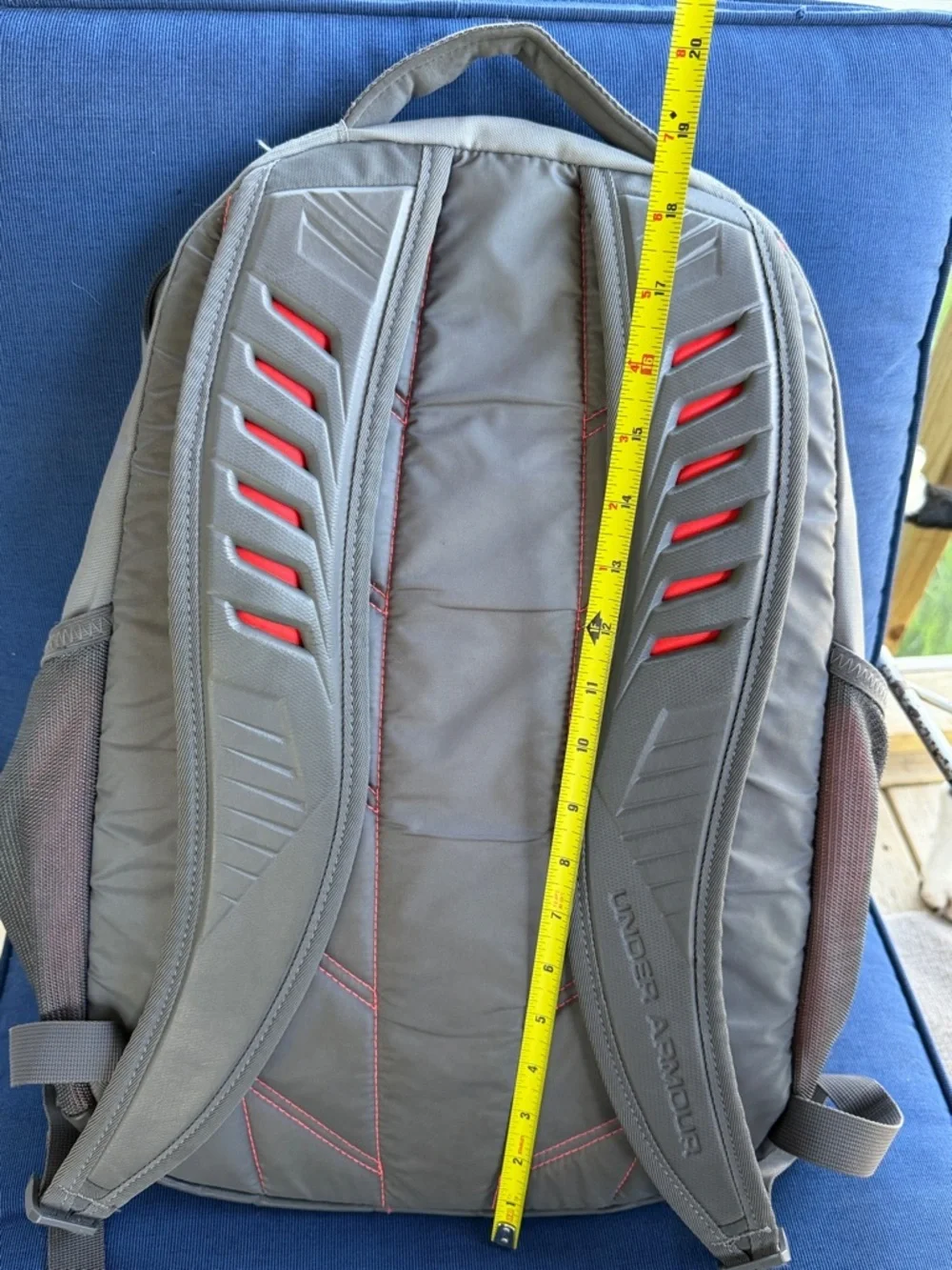 Under Armour Gray and Red Athletic Backpack